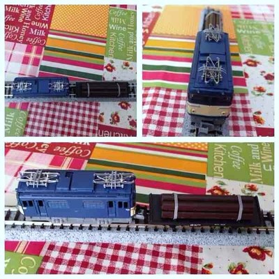 Dynamischer Modellbau: Lok und Güterwagen Spur N, Analogbetrieb.