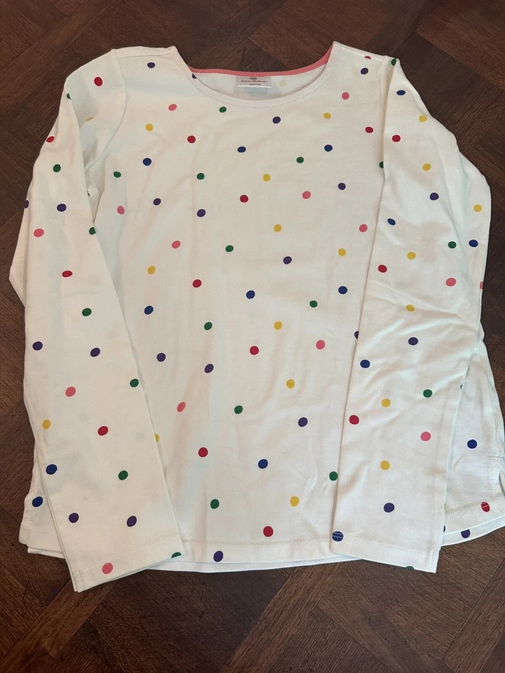 Lote de 2: Top de mezclilla Hanna Andersson Back To School + Camisa a lunares Talla 14-16 Foto 4 de 4