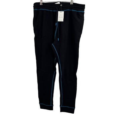 Eleven Paris Mid Weight Black Cotton Drawstring Jogger Sweatpants Medium New