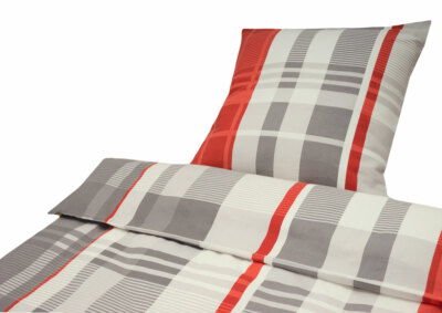 Elegante Finette-Bettwäsche Cubo (2591) 135x200cm Col.1 (rubin)