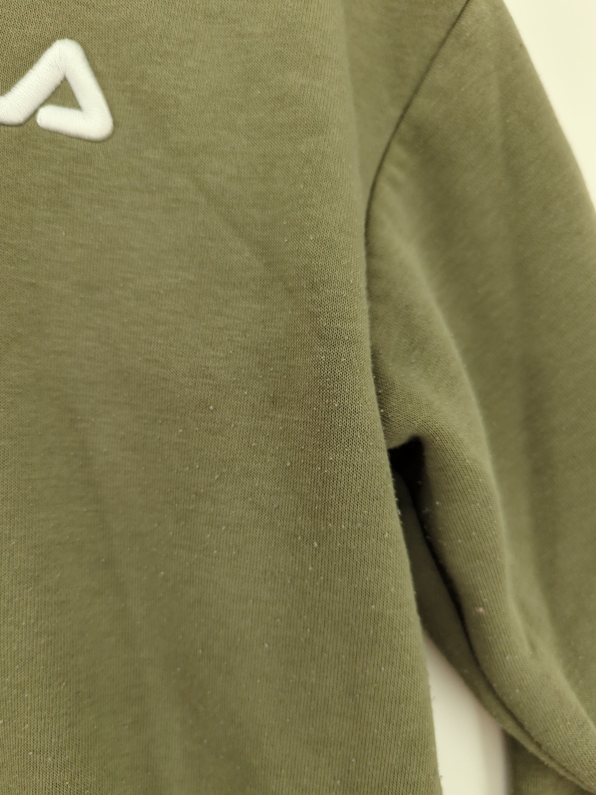 Felpa donna Fila con cappuccio S verde cotone con pullover poliestere