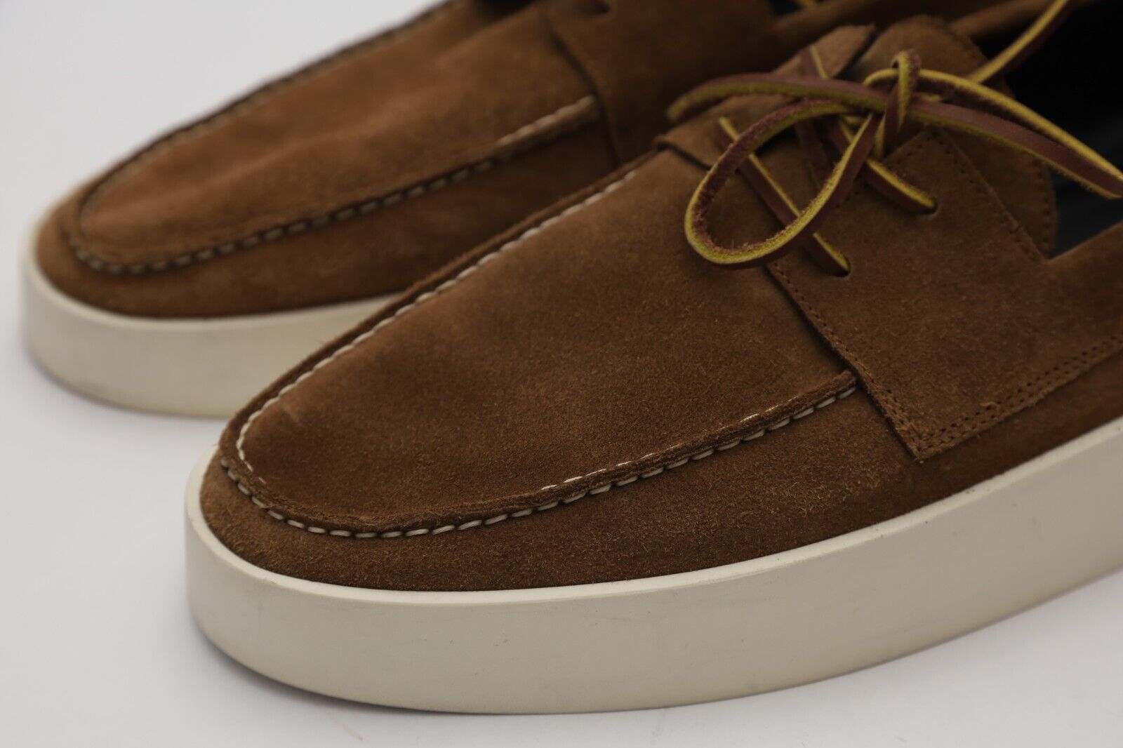 Fear of God Mens Loafers Boat Shoes Sneakers Sz 45/ US 12 in Sigaro Brown  Suede