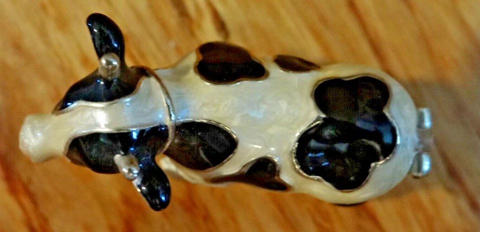 Vintage Collectible “Monet” Enamel Cow Trinket Box - Image 2 of 4