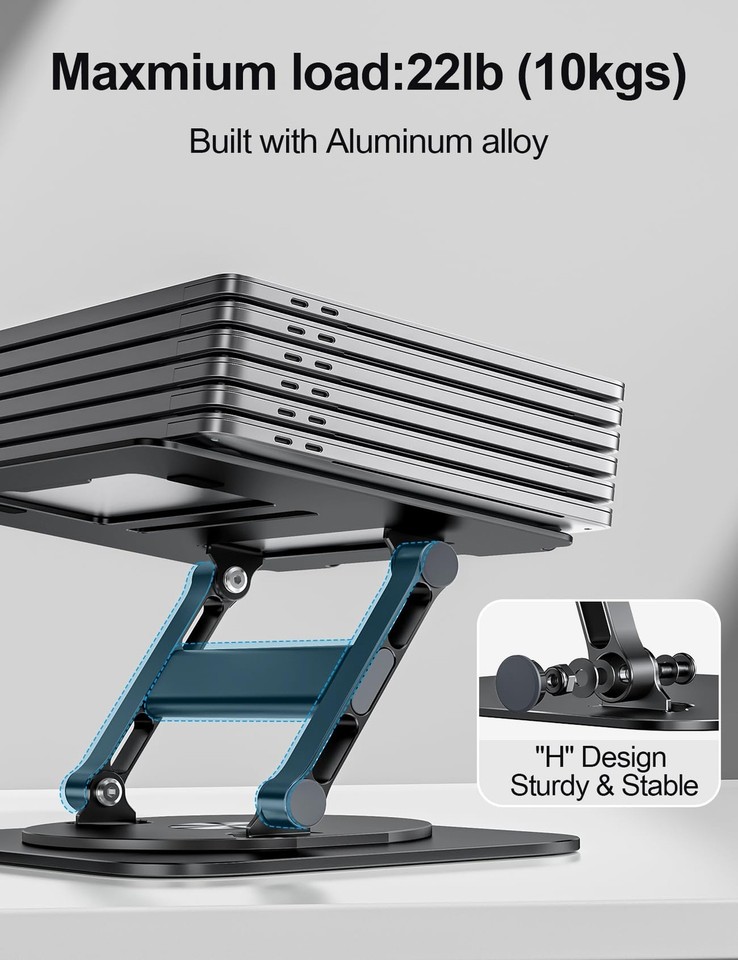 Laptop Stand, H-Design Stable Computer Stand, Ergonomic Laptop Riser ...