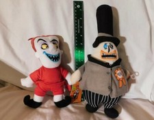2 Nightmare Before Christmas Plush: 8" Red-Haired Lock  12" Two-Faced Mayor NBC