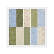 Blue Natural Green LAYER CAKE: 20 10" x 10" Squares, 100 Cotton Fabric
