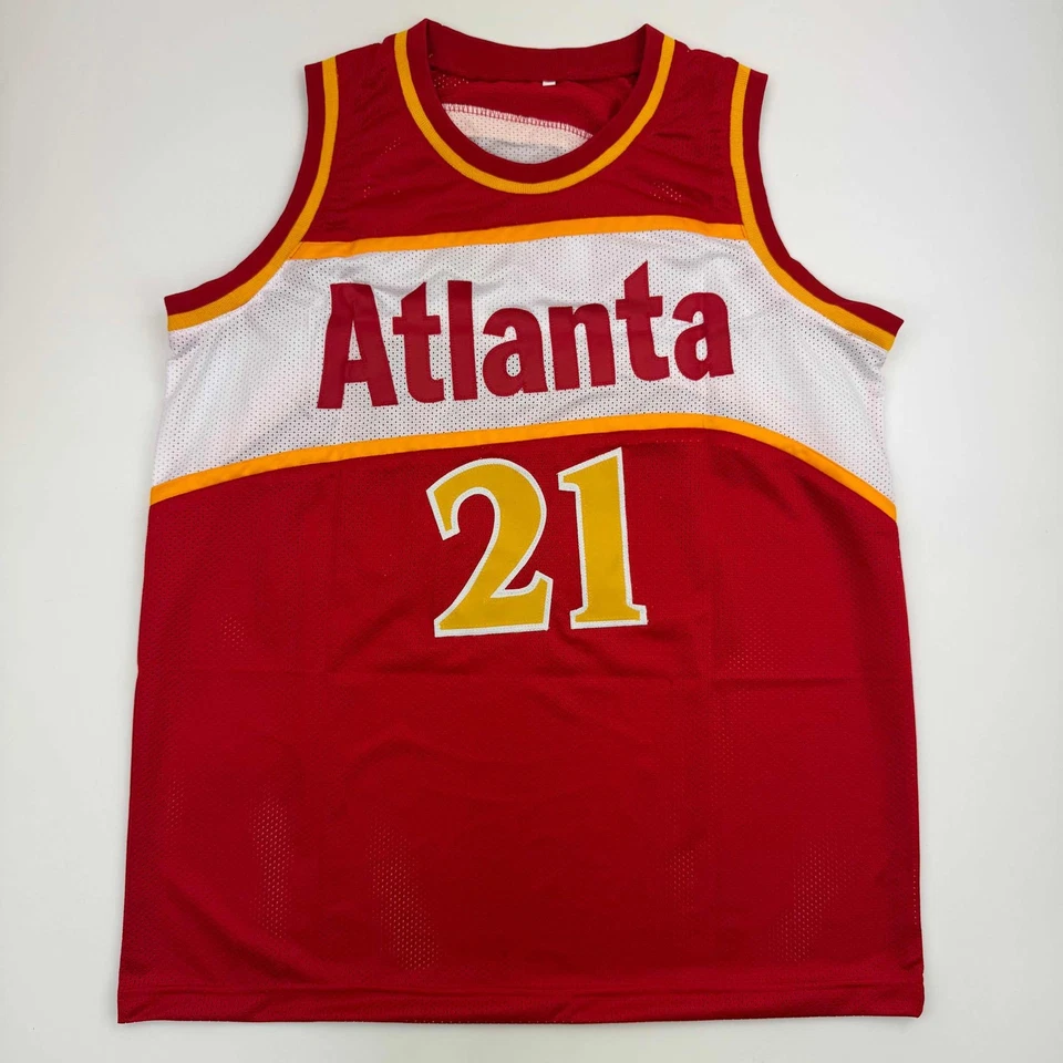 Autographed/Signed DOMINIQUE WILKINS Atlanta Red Basketball Jersey PSA/DNA COA - Image 4 of 4