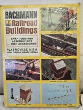 Vintage Bachmann HO Plasticville 2040 Railroad Buildings NOT COMPLETE