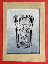 Roy Lichtenstein (Handmade) Drawing On Old Paper signed and stamped