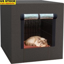 Heated Cat House Winter Shelter Waterproof Heated Pad Outdoor Indoor Use