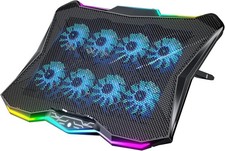 AICHESON Gaming Laptop Cooling Pad with 8 Fans, RGB Computer Stand for 15.6-1...