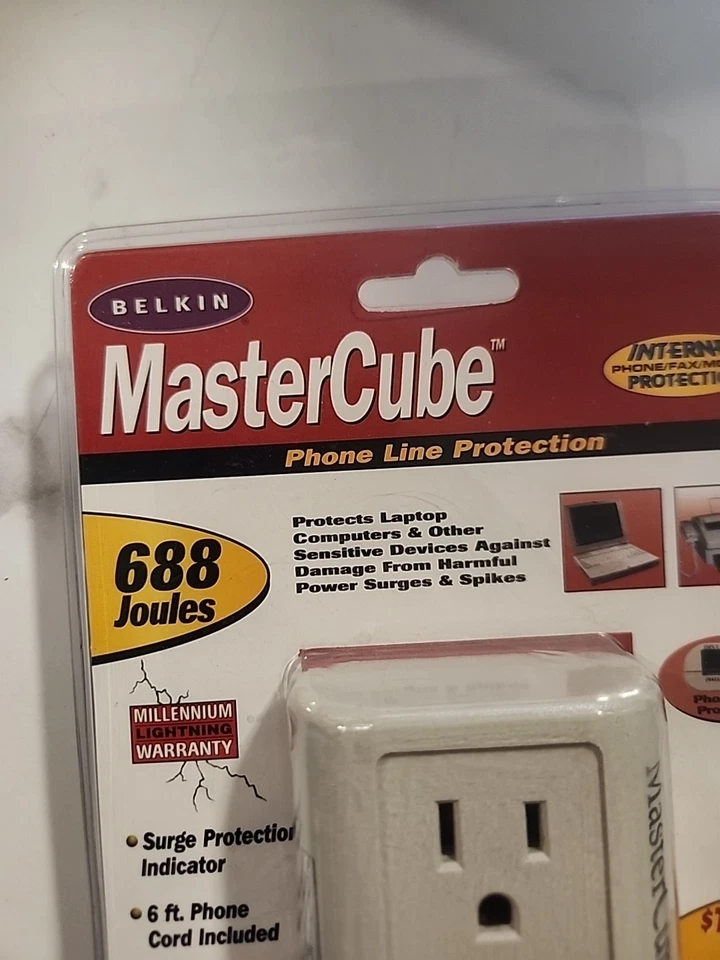 NEW Vintage Belkin D5C594-TEL Surge Protector and Phone Line Protector  - Image 2 of 4