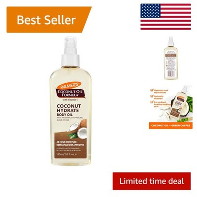 Organic Coconut Oil Body Moisturizer with Vitamin E for Radiant Skin, 5.1 Oz