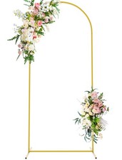 6FT Arch Backdrop Stand Gold Metal Wedding Arch Backdrop Stand