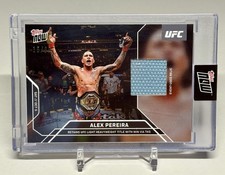 2024 Topps Now UFC 307 Alex Pereira Event Used Patch Relic #/99 Champion 
