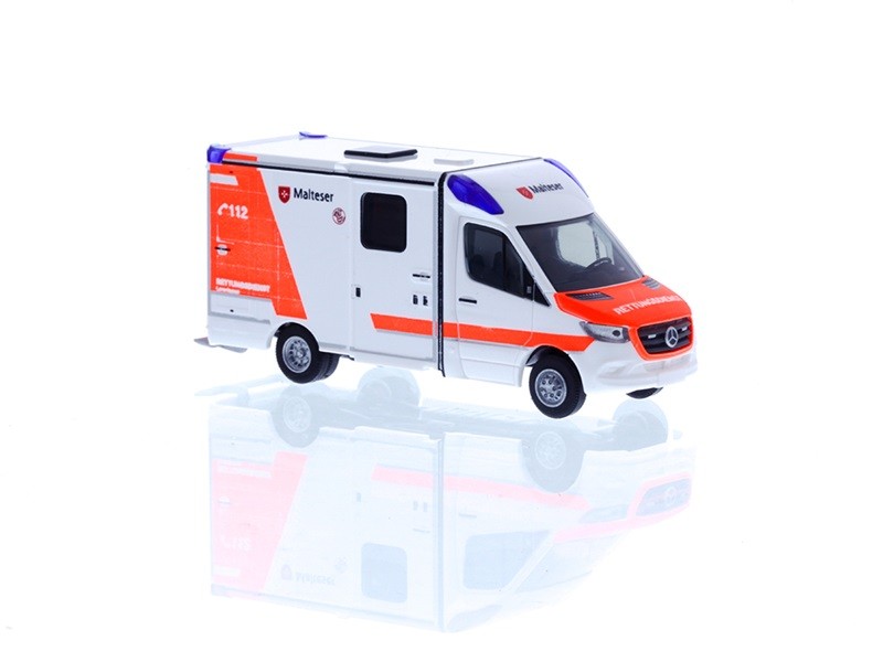 Rietze 76135 - 1/87 System Strobel RTW '18 Malteser Leverkusen - New
