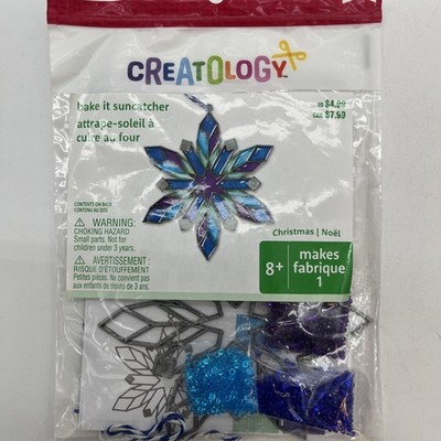 Creatology Bake It Suncatcher Snowflake Kit Open Package Complete Discontinued
