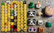 LEGO 90 Pc Minifigure Head Face Assorted Lot