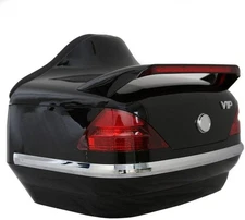 Larger Motorcycle Trunk Luggage Tour Pack Box W/Tail Light For Honda Black