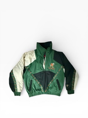Vintage 90s Pro Player Miami Hurricanes Puffer Jacket Men s M Green