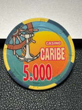 $1 CASINO CARIBE CASINO CHIP POKER CHIP COLUMBIA GAMBLING TOKEN