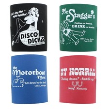Retro Foam Can Koozies Set of 4