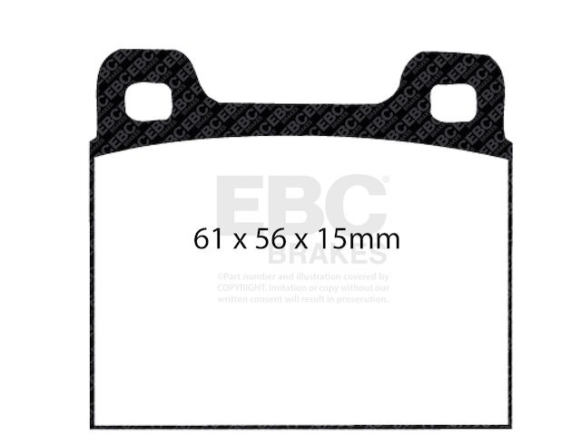 For 1972-1973 Ferrari Dino 246 GTS Brake Pad Set Rear EBC 63457ZSXR
