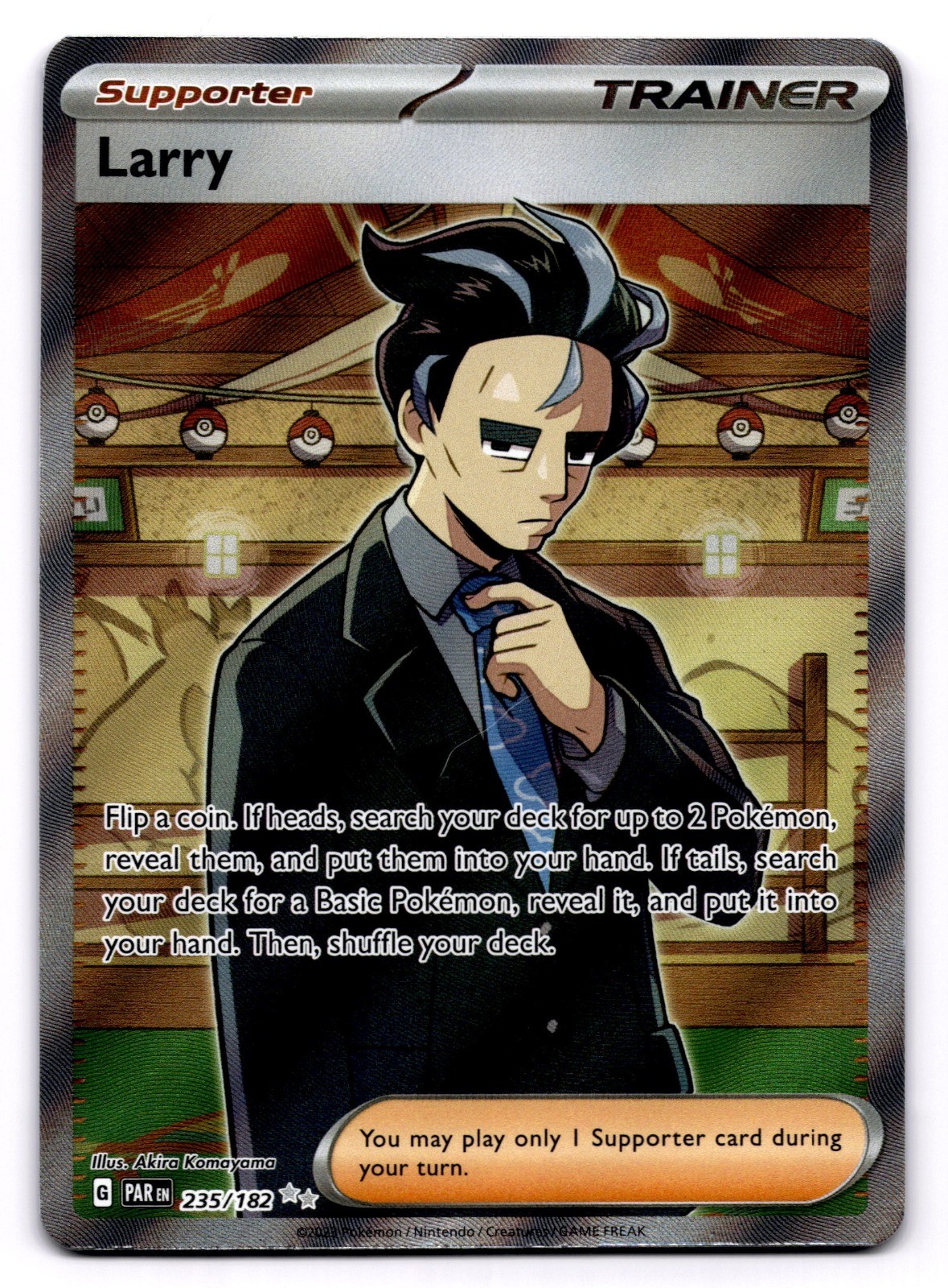 Larry - 235/182 Ultra Rare Pokemon TCG SV04: Paradox Rift LP