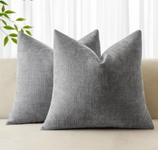 MIULEE Pack Of 2 Decorative Throw Pillow Covers Soft Chenille by 20x20