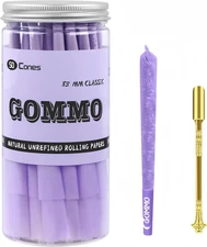 Cones Rolling Paper 50 Pack Pre Rolled Cones 1 1/4 Size Natural Purple Rolling P