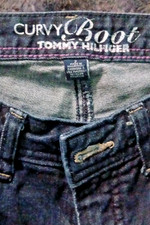 Tommy Hilfiger Jeans Classic Curvy Boot Womens Size 2 Low Rise med dark Blue