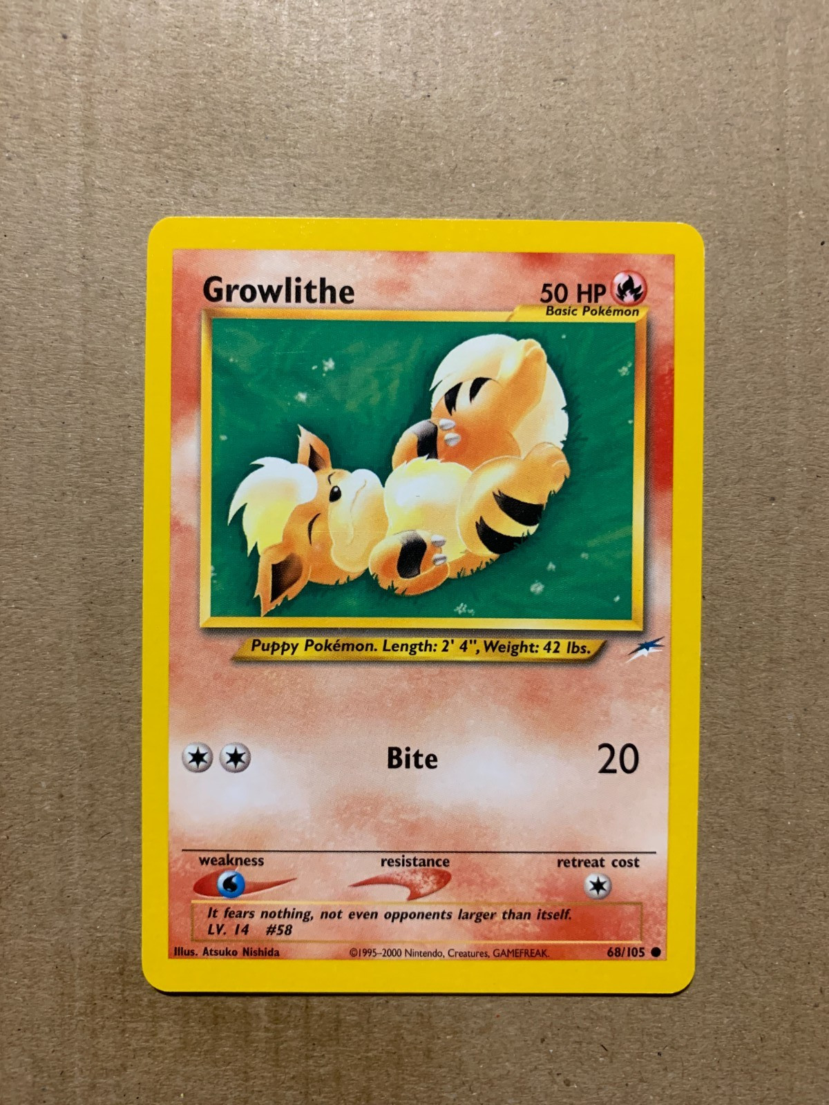 Growlithe 68/105 Neo Destiny - Common Pokemon Card - NM/Mint