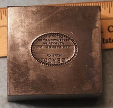 1935 ATLANTA GA Seydel Woolley * Lost Key Fob STEEL STAMPING DIE Robbins RH247