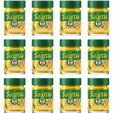 12x Wang Prom Original Herbal Massage Yellow Balm Thai Herbal Balm Thailand