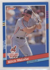 1991 Donruss Mitch Webster (4 Purple Stripes on Right Border) #283