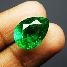 Exclusive Green EMERALD Muzo Natural 8.90 Ct CERTIFIED Loose Gemstone Pear Cut