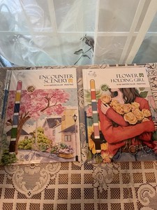 Set 2 Watercolor Painting Kits Encounter Scenery +Flower Holding Girl NEW SEALED