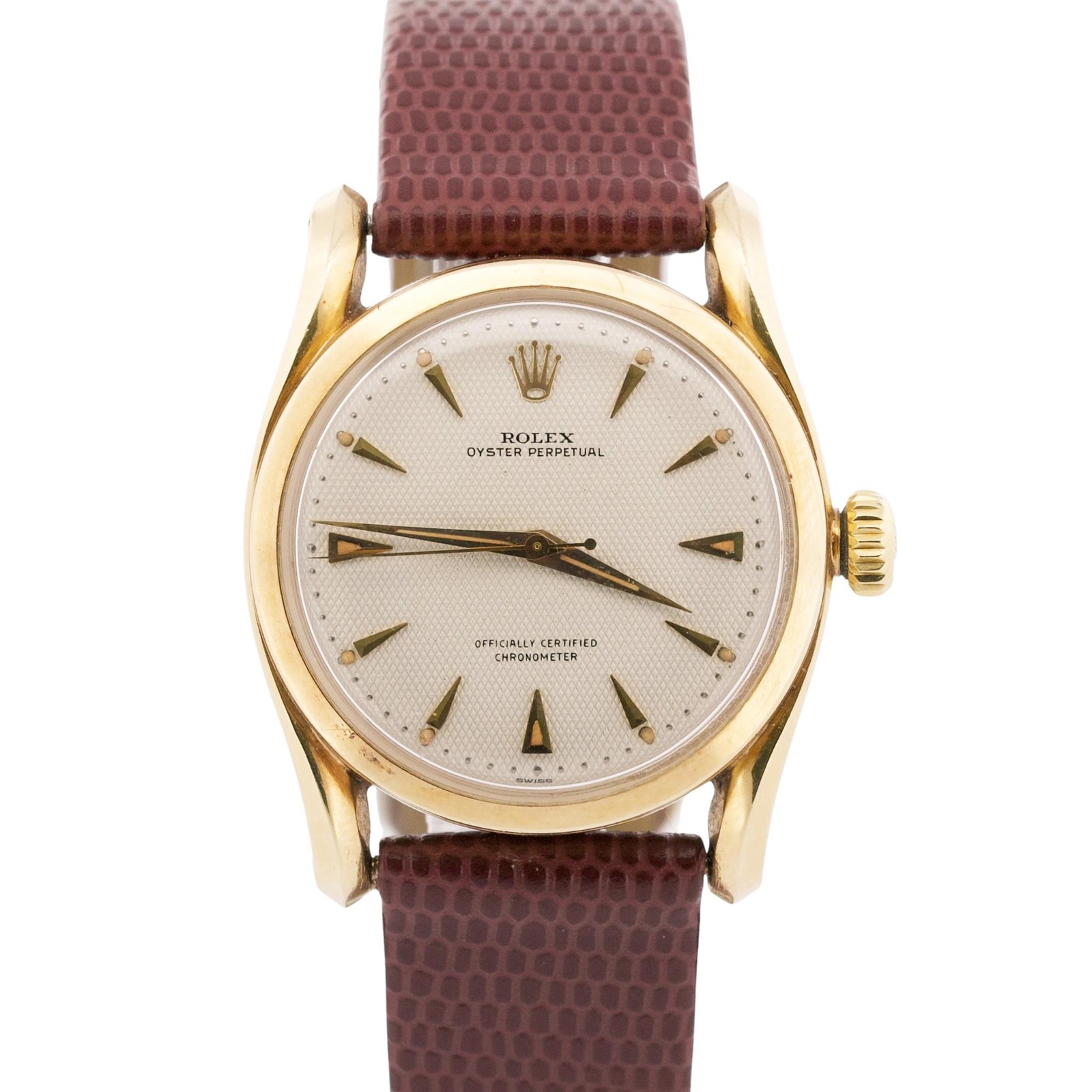 Rolex Oyster Perpetual IVORY HONEYCOMB 14K