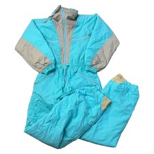 Tuta sci Colmar vintage anni 90 retrò neve pezzo unico azzurro donna grande us12
