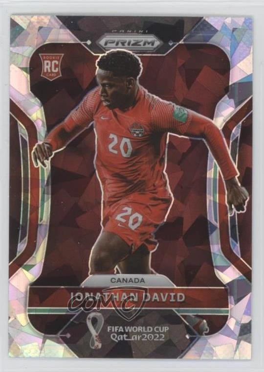 2022 Panini Prizm World Cup Qatar Ice Prizm Jonathan David #49 08z0