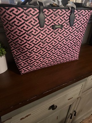Versace Greca Pink and Black Tote