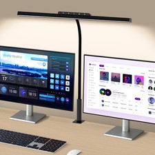 Desk Lamp 3 Colors Stepless Dimming LED Desk Lamps for Home Office Adjustable