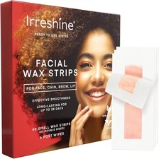 Facial Wax Strips for Hair Removal: Women Face Upper Lip Eyebrow Chin Waxing...