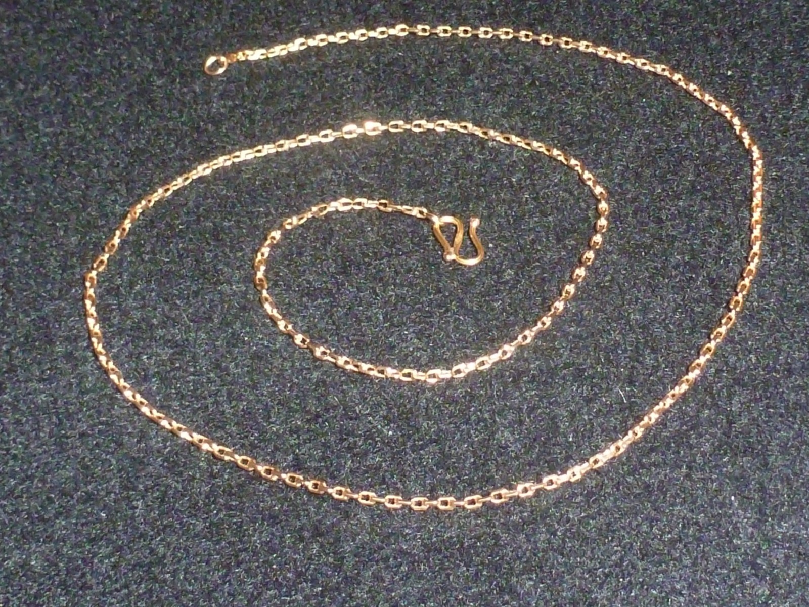 10K SOLID YELLOW GOLD REDCTANGULAR CABLE LINK NEC… - image 4