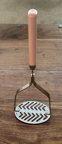 Vintage Pink Made In USA Masher Ricer Utensil Maid Of Honor Sears Brand