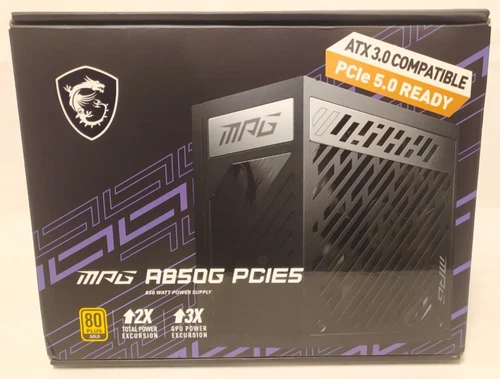 MSI MPG A850G PCIES 80 Plus Gold ATX 3.0 PCle 5.0 PSU Computer power supply