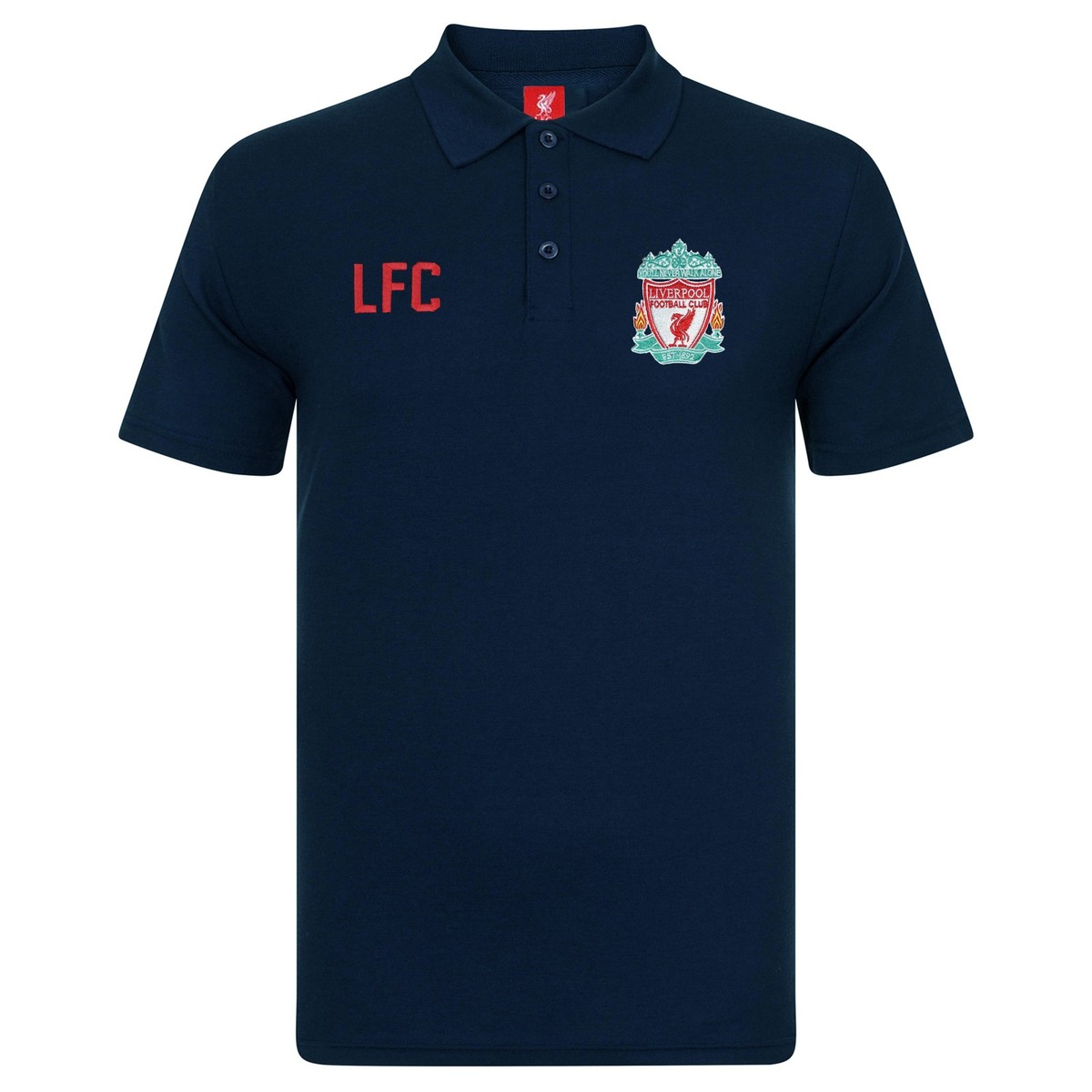 Liverpool Football Club Official Soccer Gift Mens Crest Polo Shirt