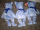 Ty Beanie Babies Jingle Blue Bear Plush Lot of 3 Snowflake Scarf Vintage 2000 — photo 2
