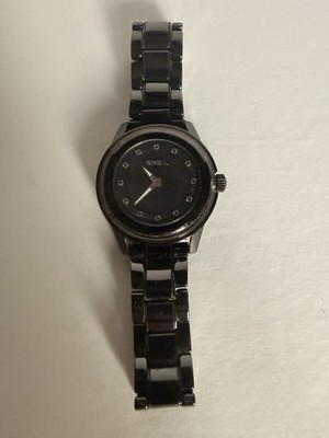 Wristwatch Breil Black Preowned Needs Battery Fits Like A Bracelet
