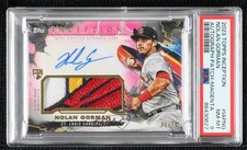 2023 Topps Inception Magenta 5/75 Nolan Gorman #IAP-NG PSA 8 Patch Auto v1x